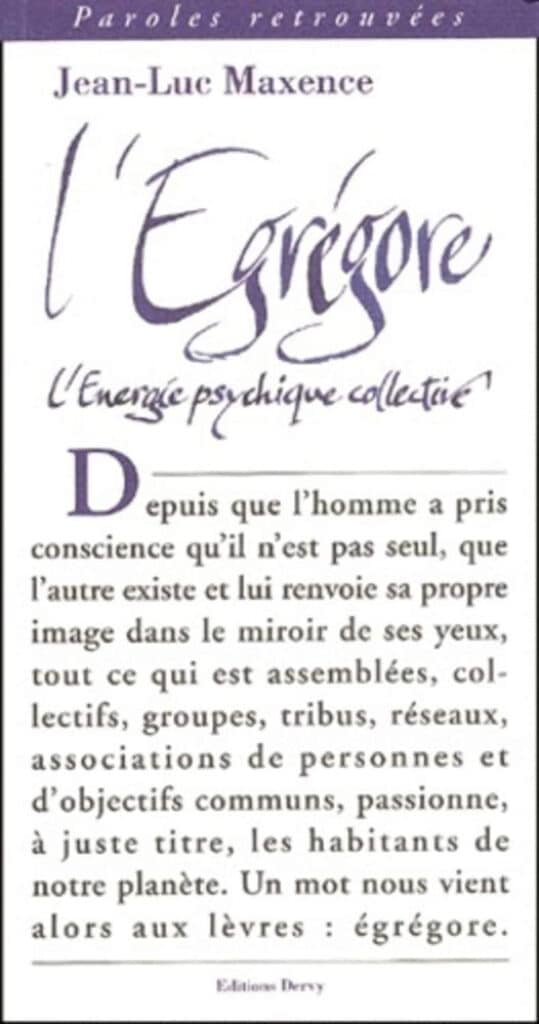 L'Égrégore, couverture du livre de Jean-Luc Maxence