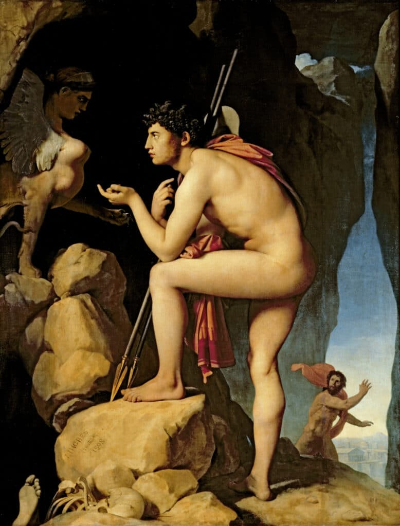 Œdipe et le Sphinx tableau d'Ingres